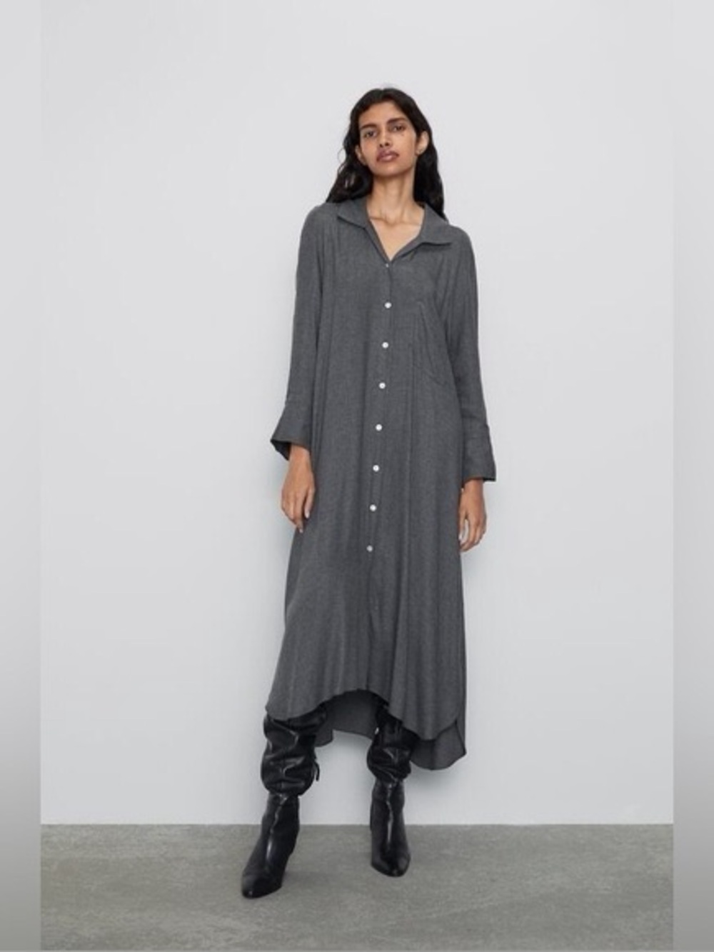 Long Zara shirt dress - Picture 2 of 11